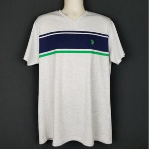 U.S. Polo Association Mens Shirt-LtGry-Size L-UD15